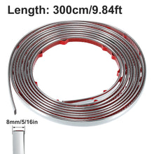 Load image into Gallery viewer, 3M/5M Exterior Car Chrome Body Strip Bumper Auto Door Protective Moulding Styling Trim Sticker 6MM 8MM 10MM 12MM 15MM 20MM 30MM