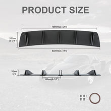 Load image into Gallery viewer, Black/Carbon Fiber Style Universal Car 5 Fin Rear Bumper Cover Lower Spoiler Diffuser