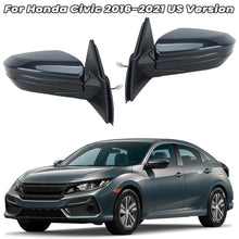 Load image into Gallery viewer, Rearview Side Mirror For 2016-2021 Honda Civic US Version 3 Pins Mirror Electrical Adjustment Accessories Cosmic Blue Metallic Cover Paintable