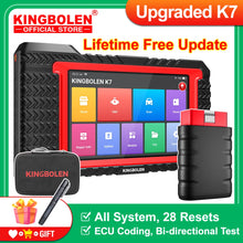 Load image into Gallery viewer, 2025 New KINGBOLEN K7 ALL System Car Diagnostic Tools ECU Coding Bi-directional 28 Reset Lifetime Free Update PK X431 CRP919E BT OBD2 Android 10 7"Inch Touch Screen Engine Analyzer