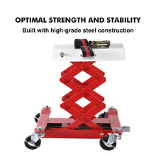Load image into Gallery viewer, 450LB Transmission Jack Low Profile 7"-23" Inch Spacing Range Lift Trans Jack With 2M Safety Straps 4 Brake Casters For Car Truck Repair