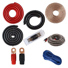 Load image into Gallery viewer, 5000 Watts 0 AWG Guage Complete Car Audio Amplifier Installation Kit Cable Wire Sub Subwoofer AMP RCA Power Cable Sub Wiring Install Kit