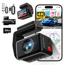 Load image into Gallery viewer, REDTIGER A4 Dash Camera Front & Rear 4K Dash Cam Drive Recorder For WiFi GPS Car DVR For 24H Parking Mode Black Box for Car