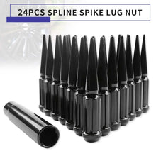 Load image into Gallery viewer, 24/32 PCS M14x1.5 Wheel Spike Lug Nuts Chrome / Black / Plated 4.4" Tall For Chevy Silverado 1500 / 2500 Cadillac Escalade Ford F-150 / F-250 Lincoln Navigator Dodge Ram 1500 Toyota Land Cruiser / Tundra / Sequoia Jeep Grand