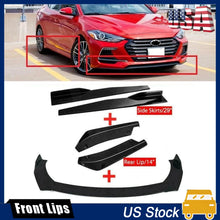 Load image into Gallery viewer, 8pcs Universal Carbon Fiber Style Front Bumper Lower Spoiler Diffuser Splitter With Lip Winglets Side Skirt Extension Protector Car Accessories
