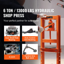 Load image into Gallery viewer, 6 Ton Hydraulic Shop Press H-Frame Hydraulic Garage/Shop Floor Press Shop Press with Press Plates for Garage Shop Workshop