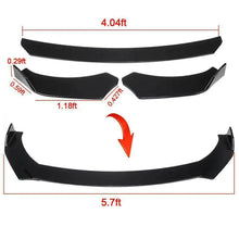 Load image into Gallery viewer, 8pcs Universal Carbon Fiber Style Front Bumper Lower Spoiler Diffuser Splitter With Lip Winglets Side Skirt Extension Protector Car Accessories