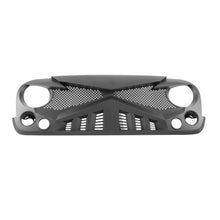 Load image into Gallery viewer, Front Matte Black Angry Hawke Grille for 2007-2018 Jeep Wrangler JK JKU Unlimited Sport