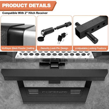 Load image into Gallery viewer, HIght Quality Anti-slip Universial Hitch Step For Pickup Truck SUV 4x4 Retractable Lockable Rear Step Mount To 2" Inch Receiver Hitch