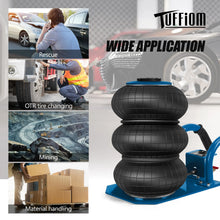 Load image into Gallery viewer, Black Heavy Duty Triple Bag Air Jack 3 Ton 6600lbs Pneumatic Jack 17.7" Short Handle Triple