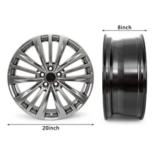 Load image into Gallery viewer, 1/2/4pcs 20"X8" inches Gloss Black Aluminum Alloy Replacement Wheel Rims For 2020-2022 Toyota Highlander