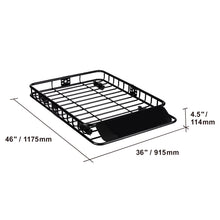 Load image into Gallery viewer, Roof Rack Cargo Basket 46"x36"x4.5"/51"x36"x5" Rooftop Cargo Carrier Heavy-Duty 200 LBS Capacity for SUV Truck Vehicle Galvanized, Powder Coated