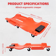 Load image into Gallery viewer, Low Profile 2-in-1 Mechanic Creeper 40'' Inch 350 Lbs Rolling Garage Shop Creeper With 6 Pressure Resistant Wheels and Padded Headrest