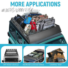 Load image into Gallery viewer, 50"x39"x4.75" Inch Roof Rack Cargo Basket W/Cross Bars Fit For Car SUV Pickup Truck Van Universal Top Cargo Carrier 150lbs