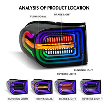 Load image into Gallery viewer, 2pcs Set RGB Smoked Animated LED Tail lights For 2007-2015 Toyota FJ Cruiser Tail Lamps Auto Assembly Car Accessories Start Up Animation