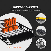 Load image into Gallery viewer, Roof Rack Cargo Basket 46"x36"x4.5"/51"x36"x5" Rooftop Cargo Carrier Heavy-Duty 200 LBS Capacity for SUV Truck Vehicle Galvanized, Powder Coated