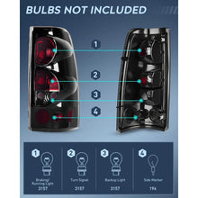 Load image into Gallery viewer, 2pcs LED Taillight Assembly Compatible For 1999- 2007 Chevy Silverado 1500/2500/3500 For 1999-2006 GMC Sierra Not For Stepside