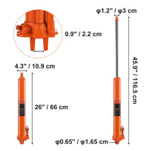 Load image into Gallery viewer, Hydraulic Long Ram Jack 3 Ton Engine Hoist Cylinder with Single Piston Pump And Clevis Base Hydraulic Ram Cylinder