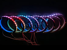 Load image into Gallery viewer, 5V Music Syncing 8pcs 6.5" RGB Chasing LED Speaker Rings Car Truck Audio Light Kit Interior Door Speaker Ambient Lighting