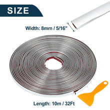 Load image into Gallery viewer, 3M/5M Exterior Car Chrome Body Strip Bumper Auto Door Protective Moulding Styling Trim Sticker 6MM 8MM 10MM 12MM 15MM 20MM 30MM