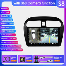 Load image into Gallery viewer, Hizpo 9-Inch 4G 2 Din Wireless Apple CarPlay Android Multimedia Player For 2012-2023 Mitsubishi Mirage/Spacestar/2015-2023 Dodge Attitude CarPlay Smart Intelligent Systems IPS Touch Screen Stereo Video Player With Day/Night M