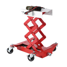 Load image into Gallery viewer, 450LB Transmission Jack Low Profile 7"-23" Inch Spacing Range Lift Trans Jack With 2M Safety Straps 4 Brake Casters For Car Truck Repair