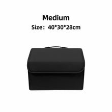 Load image into Gallery viewer, Black Leather Collapsible Car Trunk Storage Organizer 3 Sizes
