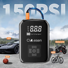 Load image into Gallery viewer, 1pc Car Wireless Air Pump 150PSI Portable Electric Tire Inflation For Car Bicycle Motorcycle Air Compressor Inflator US Shipping