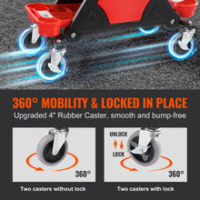 Load image into Gallery viewer, Heavy-Duty Rolling Mechanic Seat With Large Rubber Wheels, Tool Trays, Large Drawer, 300 LBS Capacity Creeper Seat