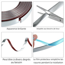 Load image into Gallery viewer, 3M/5M Exterior Car Chrome Body Strip Bumper Auto Door Protective Moulding Styling Trim Sticker 6MM 8MM 10MM 12MM 15MM 20MM 30MM