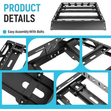 Load image into Gallery viewer, 50"x39"x4.75" Inch Roof Rack Cargo Basket W/Cross Bars Fit For Car SUV Pickup Truck Van Universal Top Cargo Carrier 150lbs