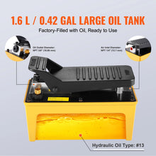 Load image into Gallery viewer, 10,000 PSI Air Hydraulic Pump 0.42 Gal Reservoir Treadle Foot Pump For Automobile Repair Frame Machine & Hydraulic Press