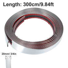 Load image into Gallery viewer, 3M/5M Exterior Car Chrome Body Strip Bumper Auto Door Protective Moulding Styling Trim Sticker 6MM 8MM 10MM 12MM 15MM 20MM 30MM