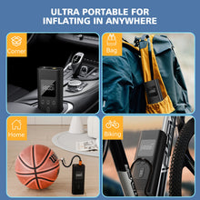 Load image into Gallery viewer, Portable Car Tire Inflator Digital Cordless Air Pump 150PSI Bike Pump Electric Air Compressor For Car Bicycle