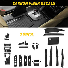 Load image into Gallery viewer, 29pcs 1Set Black 3D Carbon Fiber Decals Interior Decor Kits Trim Sticker For 2008-2012 Honda Accord Left Handed Driving