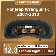 Load image into Gallery viewer, Digital Dash Gauge Cluster For 2007-2010 Jeep Wrangler JK 12.3" HD Screen Display Car Dashboard Speedometer LCD Instrument Cluster Plug & Play
