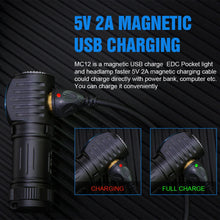 Load image into Gallery viewer, TrustFire MC12 EDC Powerful LED Headlamp 1000Lumens Magnetic Rechargeable Head Lamp XP-L HI Auto Repair Camping Torch Flashlight