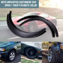 Load image into Gallery viewer, 4pcs 2 Sizes Universal Flexible Car Mudguards Mud Splash Guards Mud Flaps Fender Flares Extra Wide Body Wheel Arches