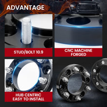 Load image into Gallery viewer, 4x1.25" 6x5.5 Hub Centric Wheel Spacers 32mm Fit For Toyota Tacoma 4wd/4Runner/Tundra/FJ Cruiser/Sequoia/LandCruiser/Lexus GX J150 GX460/GX470 with Open Lug Nuts
