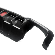 Load image into Gallery viewer, Carbon Fiber Style/ Gloss Black Rear Bumper Lower Diffuser For 2010-2017 BMW 5 Series F10 Saloon M Sport/ F11 Estate M Sport With LED Light