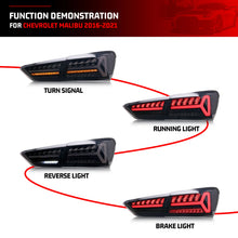 Load image into Gallery viewer, 4pcs LED Tail Lights For 2019-2025 Chevrolet Malibu LS LT RS Start-up Animation Sequential Turn Signal Smoked Rear Lamps Assembly