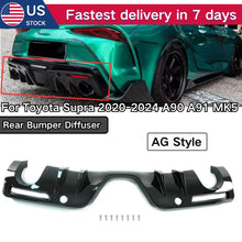 Load image into Gallery viewer, Gloss Black/Carbon Fiber Style Rear Bumper Lower Spoiler Diffuser For 2020-2024 Toyota Supra A90 A91 MK5 Rear Bumper Diffuser