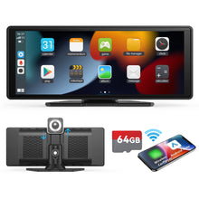 Load image into Gallery viewer, Portable Wireless Carplay Car Stereo, 10.26" inch HD Touchscreen for Car with CarPlay & Android Auto with Mirror Link/Backup Cam