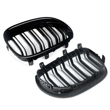 Load image into Gallery viewer, 2pcs Pair Gloss Black Car Front Bumper Kidney Grille For 2003-2010 BMW 5 Series E60 M5 E61 520i 545i 550i 535i Double Slat Auto Styling