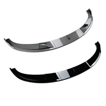 Load image into Gallery viewer, Gloss Black/Carbon Fiber Style Front Bumper Lower Spoiler Diffuser For 2005-2010 BMW 5 Series E60 E61 Fits M5 Bumper Without Fog Lamps