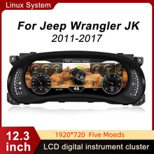 Load image into Gallery viewer, Digital Dash Gauge Cluster For 2011-2017 Jeep Wrangler JK Speedometer Dashboard 12.3’’ HD LCD Screen Display Plug and Play