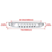 Load image into Gallery viewer, Chrome Front Bumper Upper Grille Modified Grill Replace For 2006-2010 Hummer H3 Front Hood Grid Grille Racing Accessories