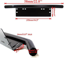 Load image into Gallery viewer, 23'' Inch Aluminum Bull Bar Front Bumper License Plate Mount Bracket LED Lightbar/Foglight Holder Offroad
