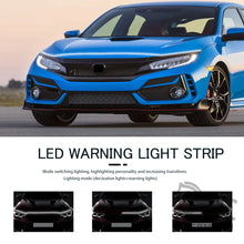 Load image into Gallery viewer, Universal 12V White LED Light Strip Scan Starting Car Hood Decorative Lamp Car Daytime Running Light DRL Dynamic Auto Tuning Headlight Strip