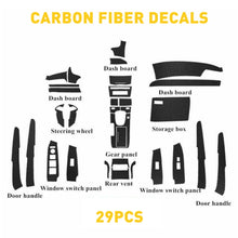 Load image into Gallery viewer, 29pcs 1Set Black 3D Carbon Fiber Decals Interior Decor Kits Trim Sticker For 2008-2012 Honda Accord Left Handed Driving